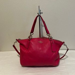 Coach Kelsey In Pebble No. F36675 Pink Leather Satchel